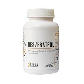 Resveratrol | Suplemento Antioxidante de Extracto de Semilla de Uva | 60 Cápsulas de 500 mg | Fórmula Botánica Natural