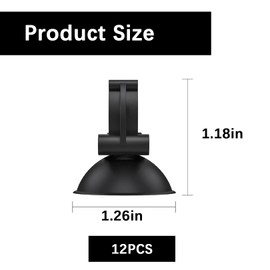 Pack of 12 Suction Cups, Aquarium Heater, Suction Cups, Black Aquarium Suction Cups, Suction Cups, Aquarium, Heating Rod, Suction Cup, Hose Holder, Pipe Holder, for Aquariums, Replacement Suction Cups