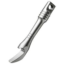Titanium EDC Pry Bar, Multitool with Keychain Hole, for Opening & Scraping