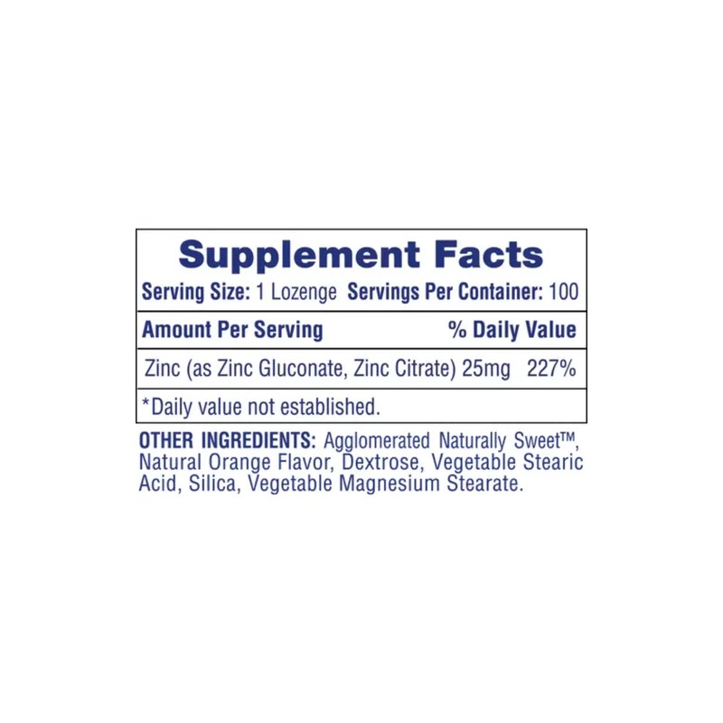 Suplemento en pastillas chupables Hi Tech Pharma Zinc de Zinc