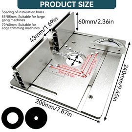 Router Table Insert Plate, 2 in 1 Woodworking Bench Flip Board for Electric Routing Trimming Machine