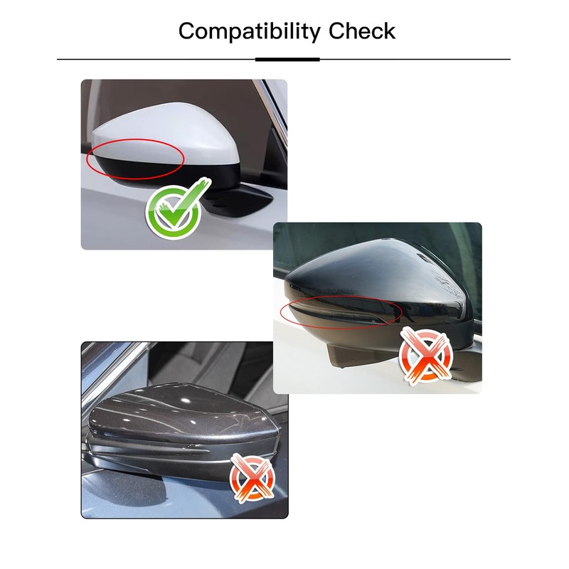 TKPUFR Passenger Right Side Mirror Cover Cap Compatible with Honda