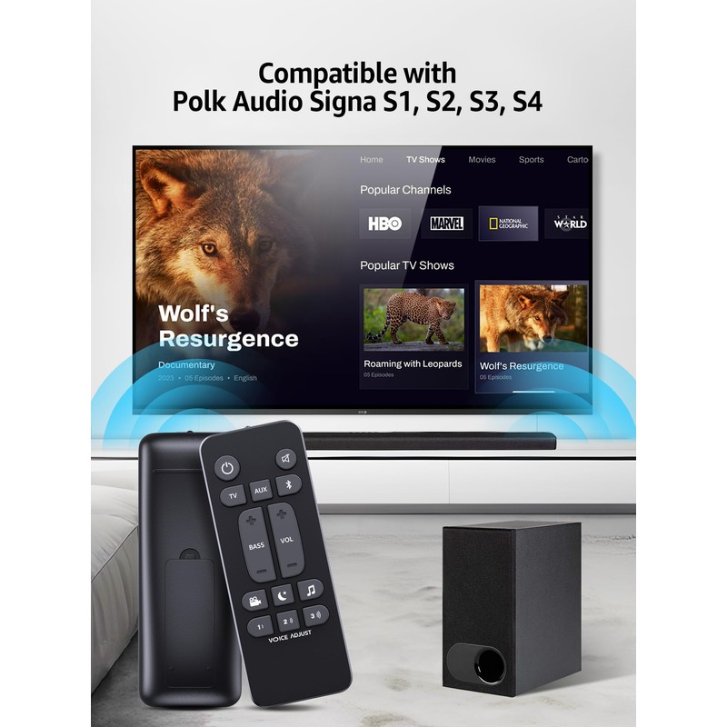 PZL Universal for Polk Audio Soundbar Remote Control, RE6214-1 Replacement