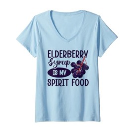 Womens Elderberry Syrup is my spirit food V-Neck T-Shirt