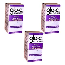 Gluco Blocker Ó Glu-c Blocker 3 Cajitas De Naturaleza Verde Sabor Sin Sabor