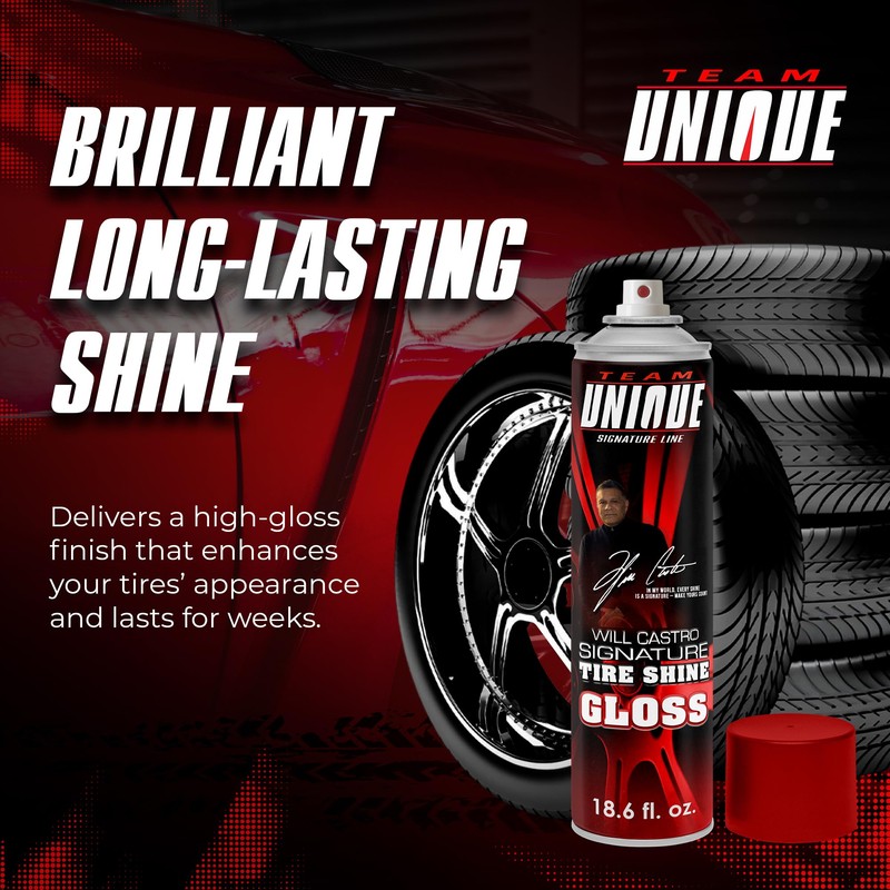 Team Unique Tire Shine Gloss – 18.6 Fl Oz (550mL)