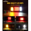 Partsam 2Pcs LED Truck Trailer Tail Lights Bar Kit 40