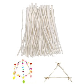 ZAHD Pack of 50 Wooden Sticks Wooden Block Sticks for DIY Crafts Wooden Log Sticks Branch Natural Wooden Stick Art Craft DIY Photo Props for DIY Crafts (White)