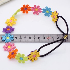 FZLANQ 2 Pcs Flower Crown Headbands Daisy Headbands for Women Girls, Multicolour Flower Headband Hair Wreath Floral Headpieces Festival Hair Accessories for Wedding Party Festival