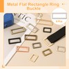 sourcing map 8pcs Metal Flat Rectangle Ring, 50mm(2inch) Metal Rectangular