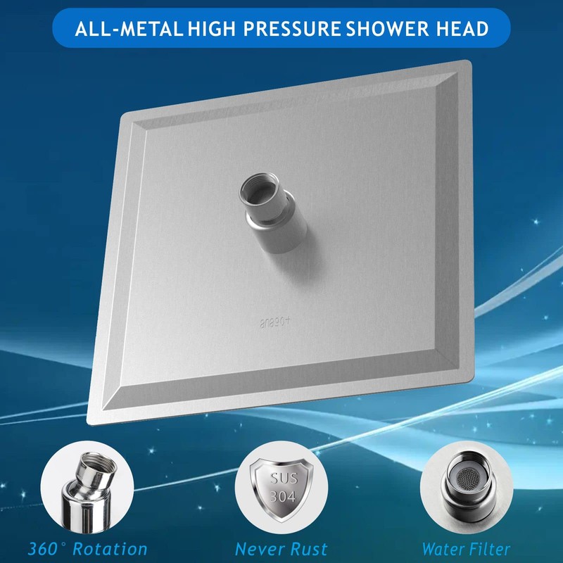 Voolan Rain Shower head, High Pressure Shower Head Made of