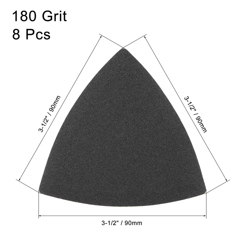 sourcing map Triangular Sandpaper Hook and Loop Triangle Sanding Pad