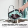 sourcing map Collapsible Colander Set 2pcs, 3-Quart Square Collapsible Strainers