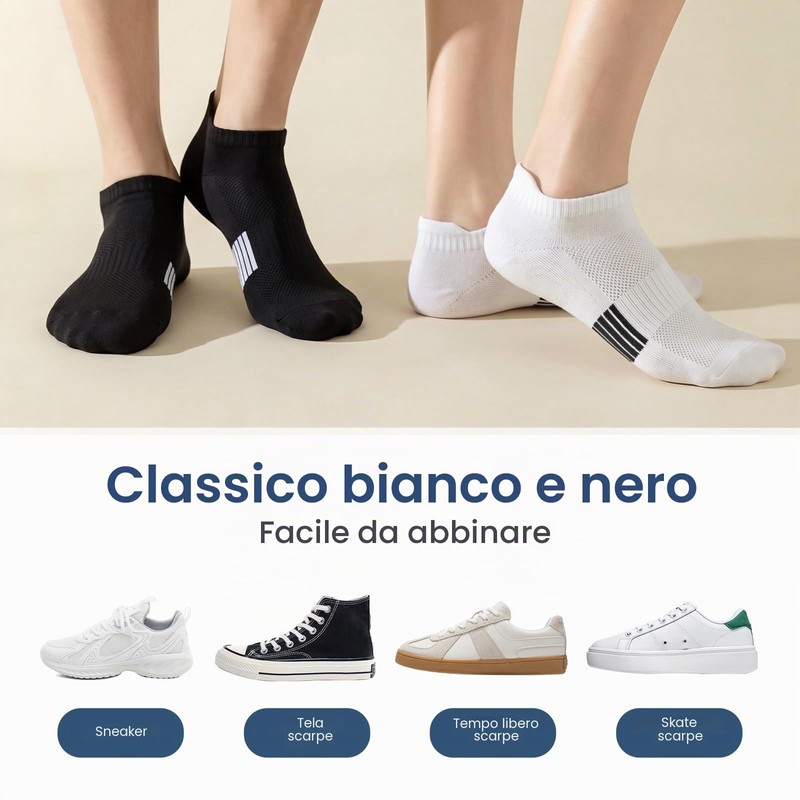 Libella Calzini Corti Uomo Donna 10 Paia Calze Corte Cotone