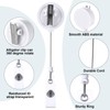 Tatuo 100 Pcs Retractable Badge Reels Round ID Badge Holders