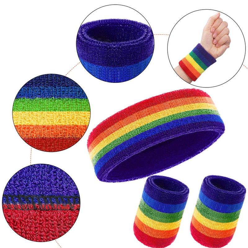 WILLBOND 3 Pieces Sweatbands Set, Includes Sports Headband and Wrist
