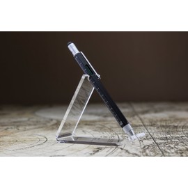 TROIKA Multifunctional Ballpoint Pen CM Inch Ruler Leveler Multi Ballpoint Pen, Construction, Black