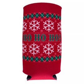 Coolie Junction Ho Ho Ho Christmas Pattern 16 oz. Can Coolie;Holiday