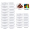 Jtuxcke Snack Pack Containers with 2 Compartments and Lids, 15-Piece