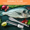 4 Piece Fish Scaler Remover Brush Set - Stainless Steel