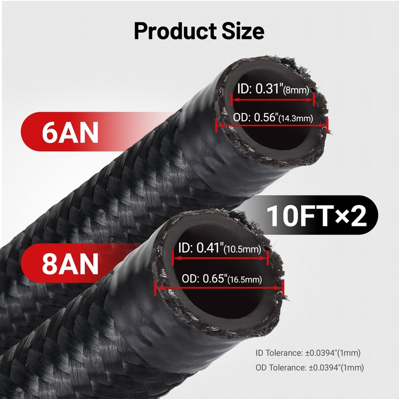 EVIL ENERGY 2 Kit 6AN 8AN Fuel Line Kit 20FT