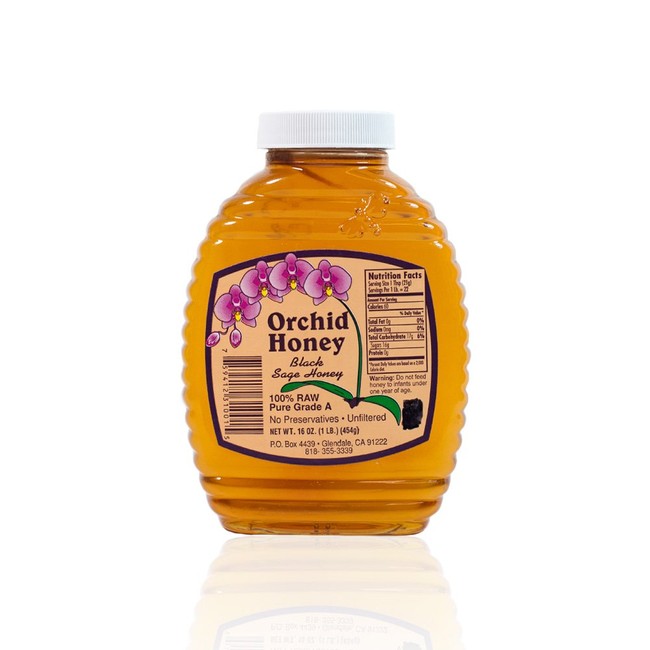 California Raw Orchid Honey 16 Oz 1 LB 453 g Pure Natural Grade A Gift Wrapped
