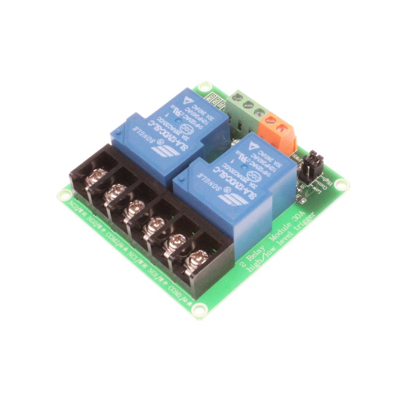 NOYITO 30A 2-Channel Relay Module High Low Level Trigger With