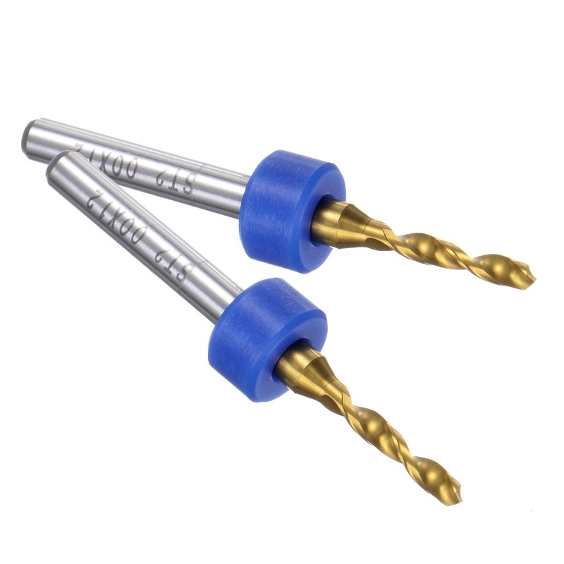 sourcing map 10pcs PCB Drill Bits 1/8" Shank 2mm Titanium