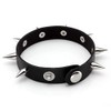 MILAKOO Black Punk Leather Armband - Spike Studded Rivet Punk