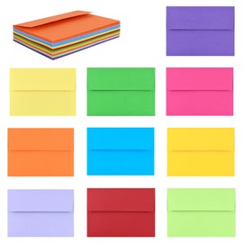AZAZA 50 Pack 5x7 Envelopes for Invitations, A7 Multicolor Self Seal, Printable for Wedding, Baby Shower, 5x7 Cards
