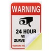 Tupalizy 24 Hours Video Camera Surveillance Sign Stickers Decals Self-Adhesive