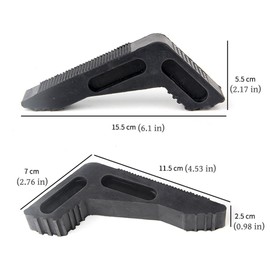 MXY Door Stopper, Heavy Duty Rubber Door Stop Wedge for Large Door Gaps to Help Fix The Door for Home Office Classroom Works on Different Floor Surfaces (Black)