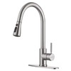Single Handle Pull Down Kitchen Faucet, Stainless Steel Pull Out