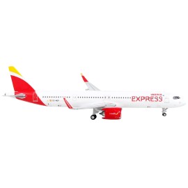 DCD Airbus A321neo Commercial Aircraft "Iberia Express" 1/400 Diecast Model Airplane White with Red Tail Resin Toy by GeminiJets