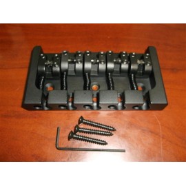 Hipshot NEW - Hipshot 5-String "A" Brass Bass Bridge, BLACK - CHOOSE YOUR SPACING! - .669”