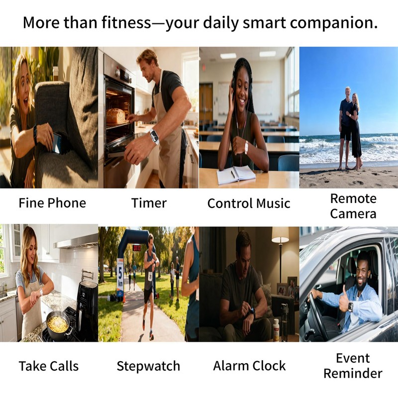 Smart Watch Fitness Tracker, Ultra HD 1.95" AMOLED Display (410×502