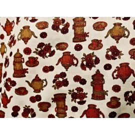 Unbranded Kitschy 60`s Kitchen Toss Tea Pot & Cups Florals Coffee Urn 18½ "X 19" BTFQ