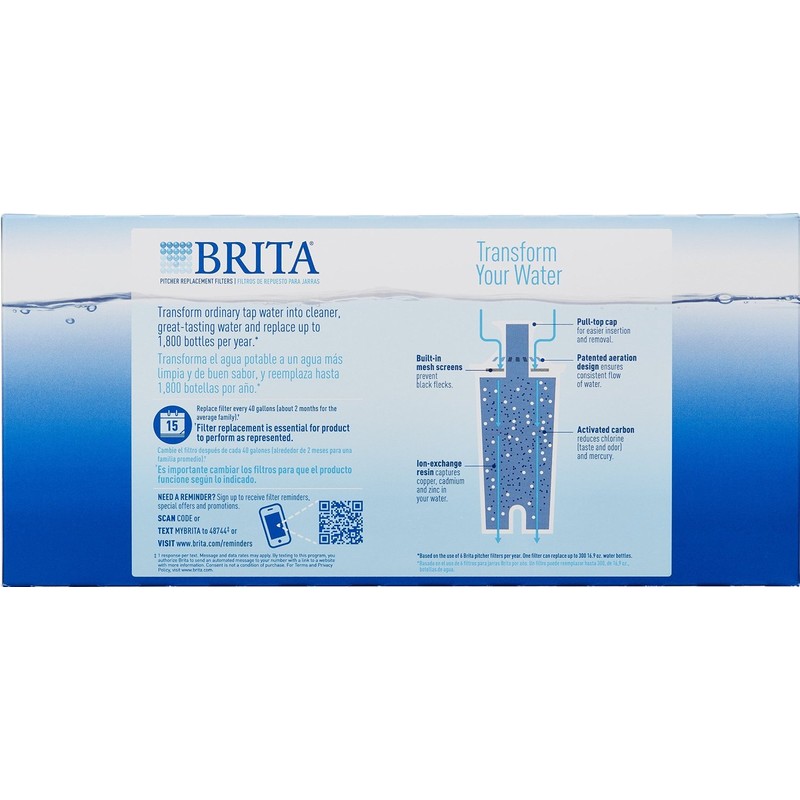 Brita Pitcher Replacement Filter 5 Pitcher Filters