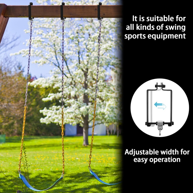 Dakzhou 2 Heavy Duty Swing Hangers, Swing Set Accessories for