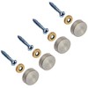24PC Stainless Steel Screw Cover/Cap (Full Metal Construction 0.75" Diameter)