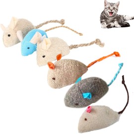 YFFSFDC Cat Mouse Toy Set of 6 Pet Toy, Chew Toy, Plush Toy, Stress Relief, Lack of Exercise, Pet Supplies