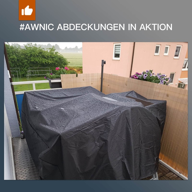 Awnic Tarpaulin Garden Furniture Protective Cover Winter Proof Waterproof Rectangular