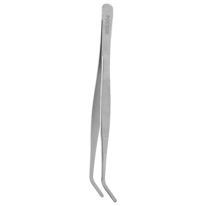 Laboratory Tweezer High Accuracy 304 Stainless Steel Serrated Edge 20cm