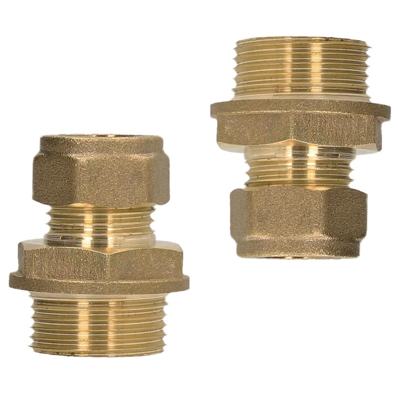 hep® 15mm Compression by 3/4" BSP Brass Male Iron Coupler