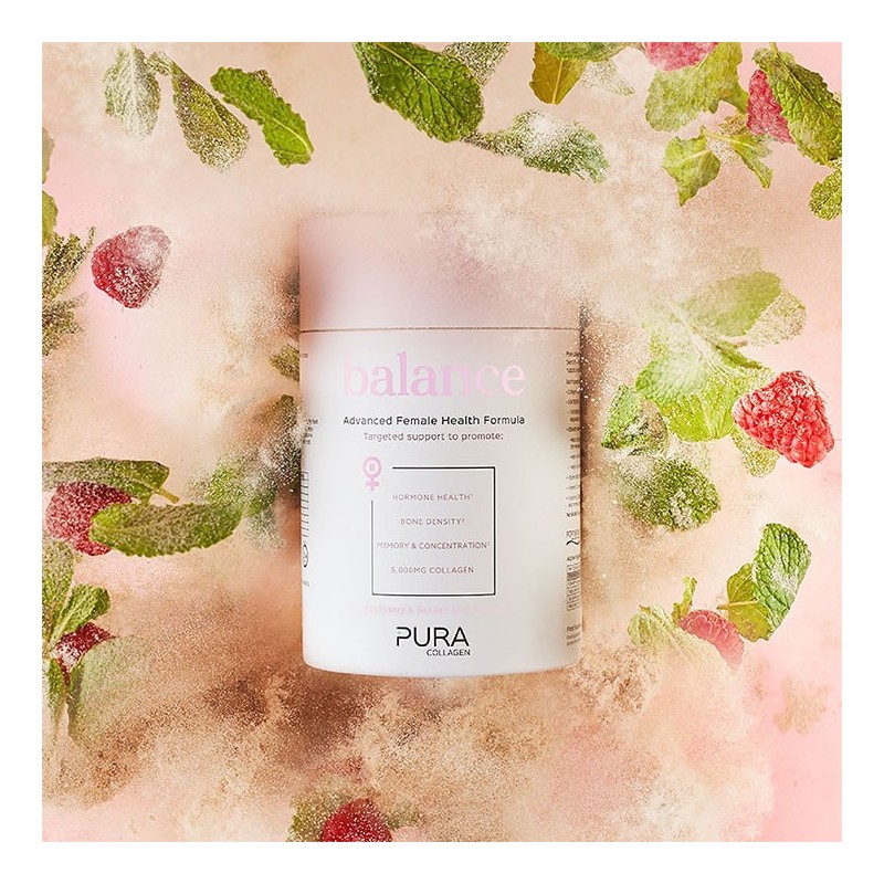 Pura Collagen Advanced Formula Raspberry & Garden Mint 224g