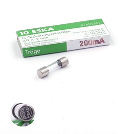 10 Pcs Slow Blow T Ceramic Fuse 200mA/250VAC 5x20mm