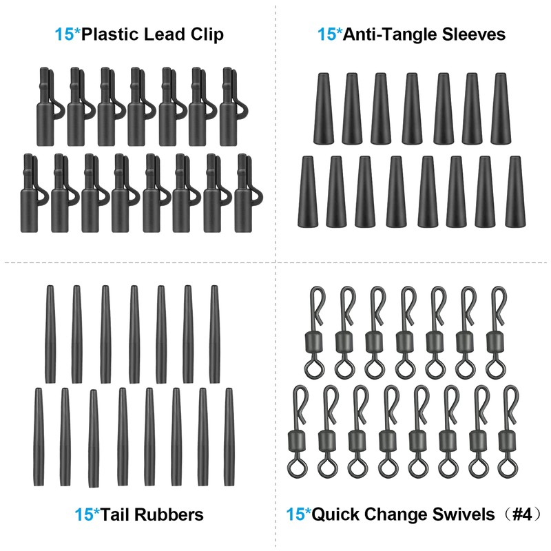 Realure 60 Pcs Lead Clips Carp Fishing Accessories Safety Lead