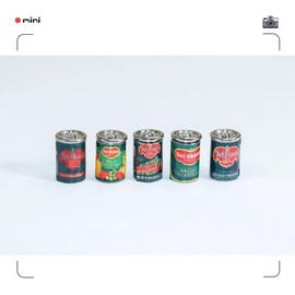 5Pcs 1:12 Scale Miniature Food Cans, Dollhouse Kitchen Accessories with Realistic Details, Miniature Décor