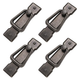 The Lord of the Tools 4Pcs Vintage Drop Handles Antique Bronze Door Ring Pull Handles Cabinet Handles Drawer Pulls for Kitchen Cabinets Dresser Drawers 95x25 mm