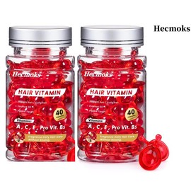 HECMOKS 【BUY 1 GET 1 FREE】Professional Hair Treatment Serum Capsules - Infused with Vitamins A, C, E & Pro B5 for Improved Hair Health, Haircare Argan - Specification: 2Pcs-(Red+Blue)